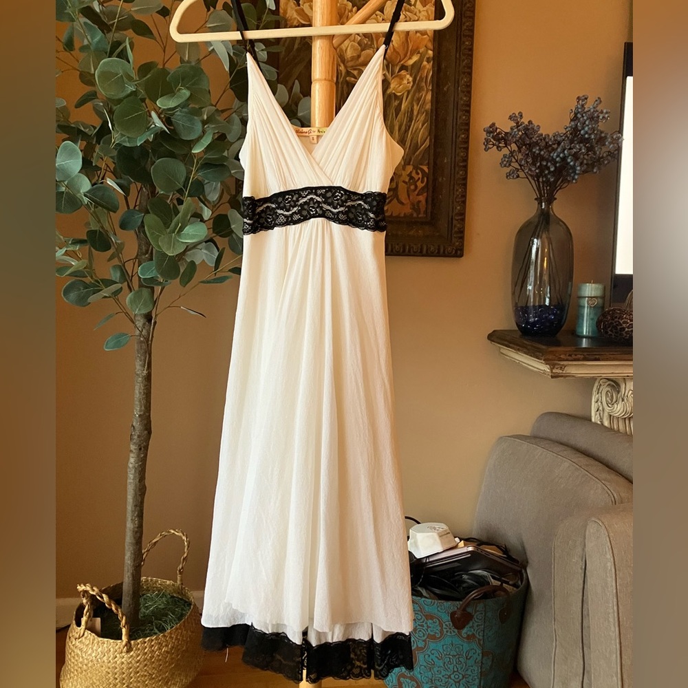 Viviana G white mesh dress sz S